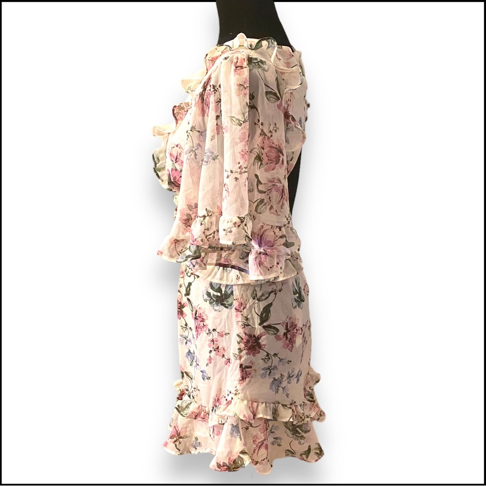 Olivaceus Cut Out Floral Mini Dress Women’s M - Picture 4 of 10